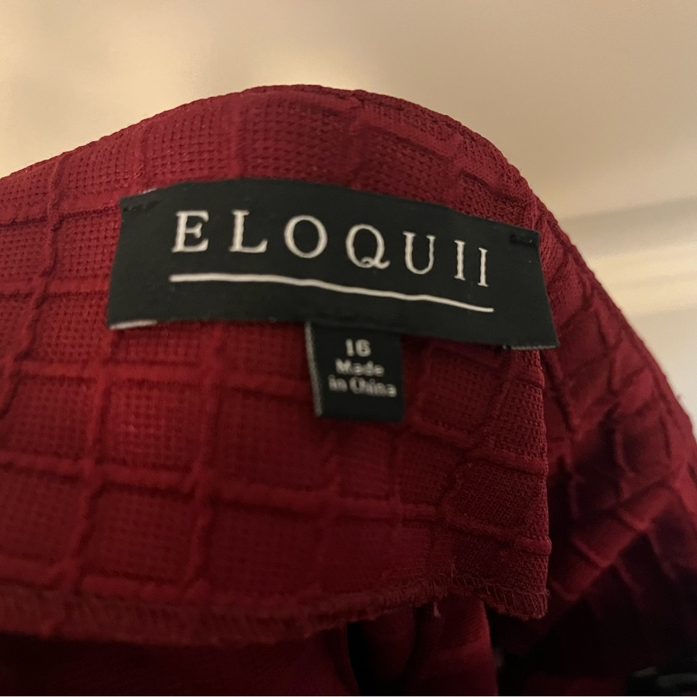 Eloquii Red Textured Garment